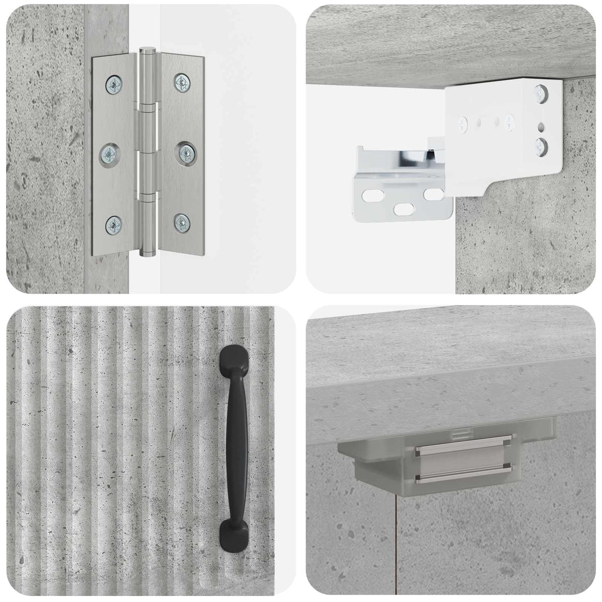 vidaXL Dartboard Cabinet HOORN Concrete Grey 52.5 x 10.5 x 53.5 cm