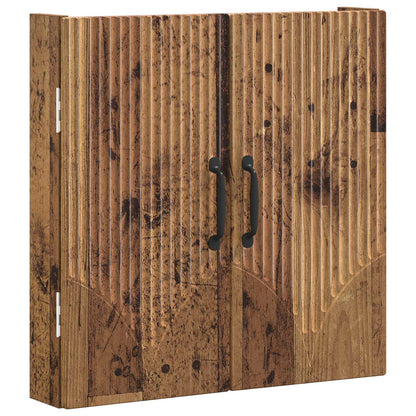 vidaXL Dartboard Cabinet HOORN Old Wood 52.5 x 10.5 x 53.5 cm - Brown