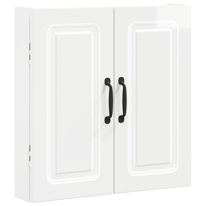 vidaXL Dartboard Cabinet UTRECHT High Gloss White Engineered Wood - 52.5 x 10.5 x 53.5 cm