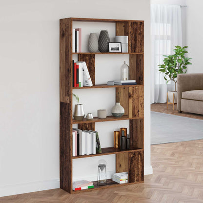 vidaXL Book Cabinet 80 x 24 x 159 cm Engineered Wood Old Wood - Brown