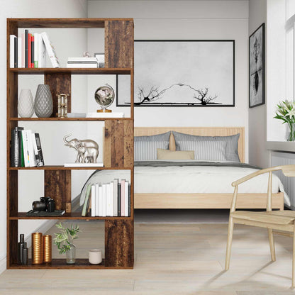 vidaXL Book Cabinet 80 x 24 x 159 cm Engineered Wood Old Wood - Brown