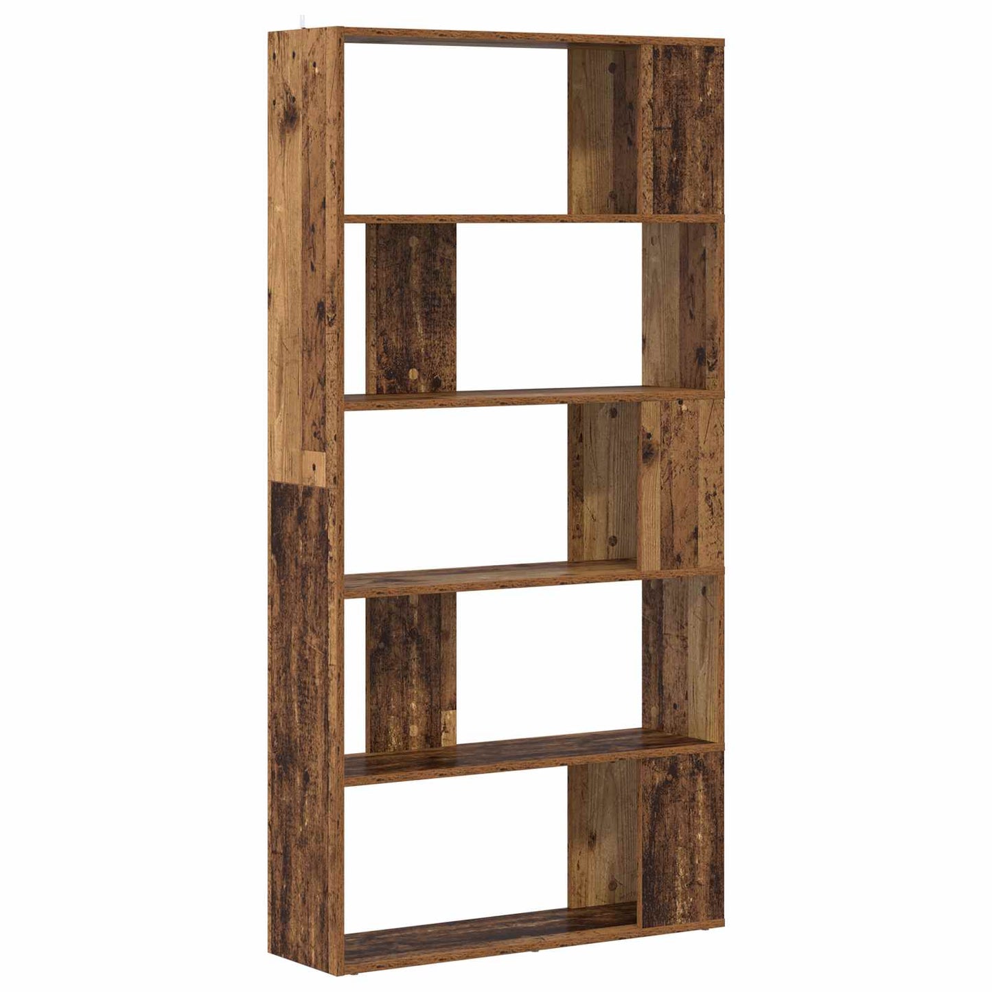 vidaXL Book Cabinet 80 x 24 x 159 cm Engineered Wood Old Wood - Brown