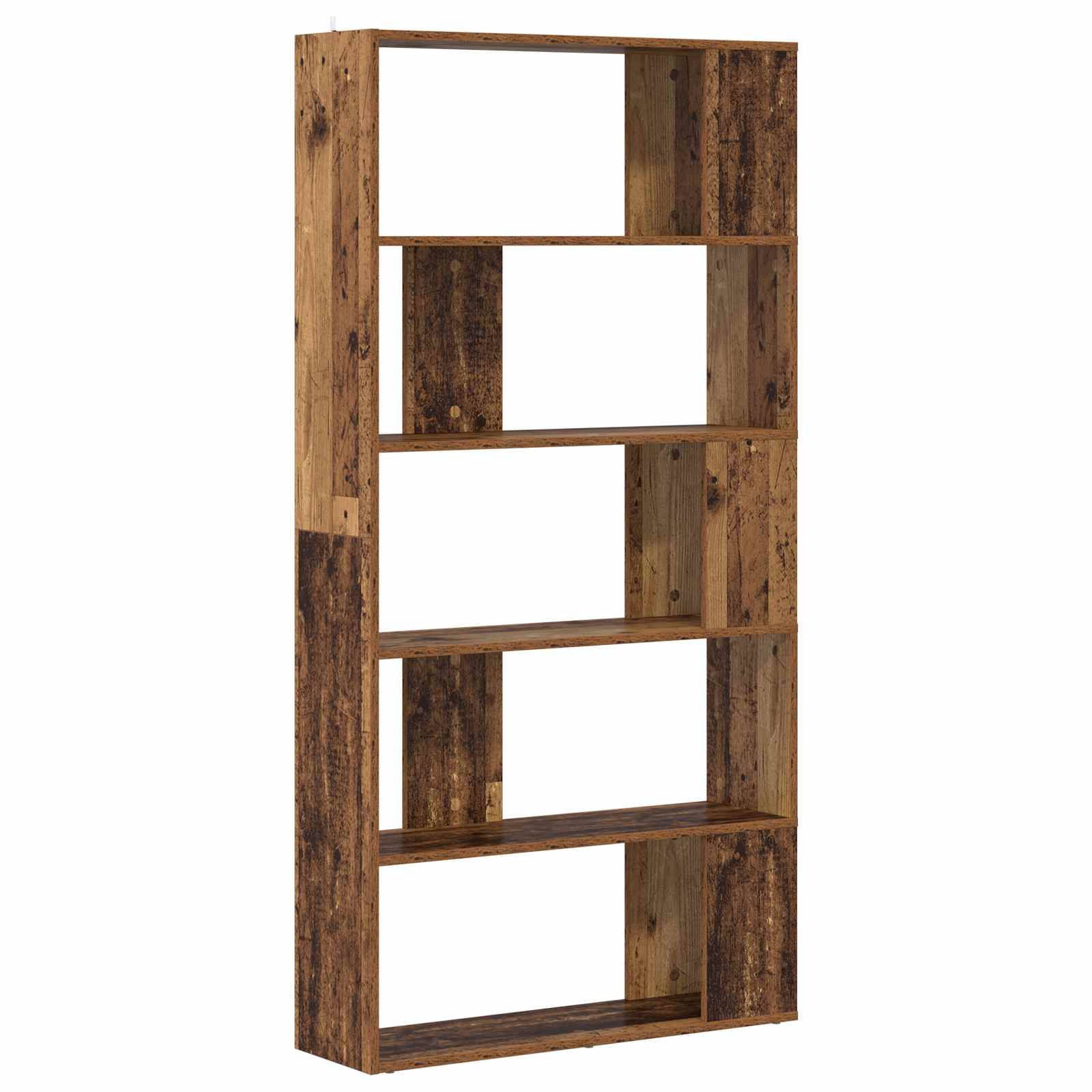 vidaXL Book Cabinet 80 x 24 x 159 cm Engineered Wood Old Wood - Brown