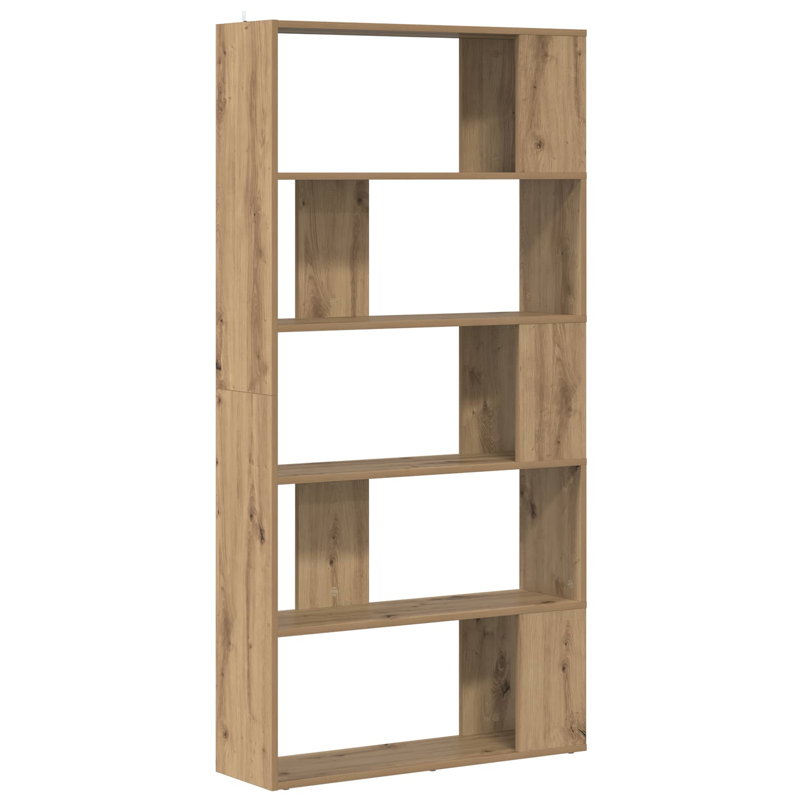 vidaXL Book Cabinet 80 x 24 x 159 cm Engineered Wood Artisan Oak - Brown