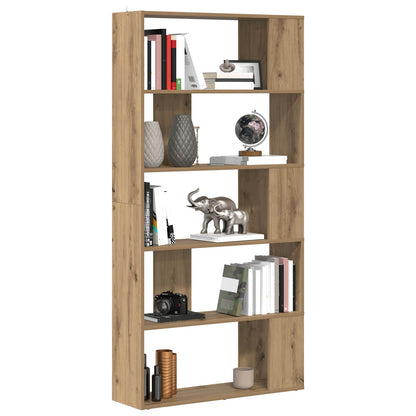 vidaXL Book Cabinet 80 x 24 x 159 cm Engineered Wood Artisan Oak - Brown