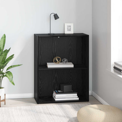 vidaXL Bookshelf 60 x 30 x 76.5 cm Engineered Wood Black Oak