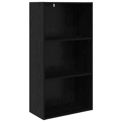 vidaXL Bookshelf 60 x 30 x 114 cm Engineered Wood Black Oak