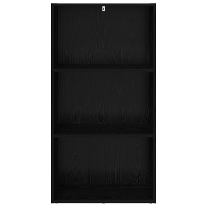 vidaXL Bookshelf 60 x 30 x 114 cm Engineered Wood Black Oak