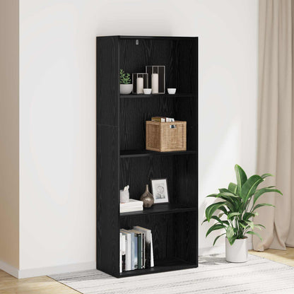 vidaXL Freestanding Bookshelf 60 x 30 x 151.5 cm Engineered Wood - Black