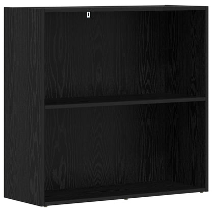 vidaXL Bookshelf 80 x 30 x 76.5 cm Engineered Wood Black Oak