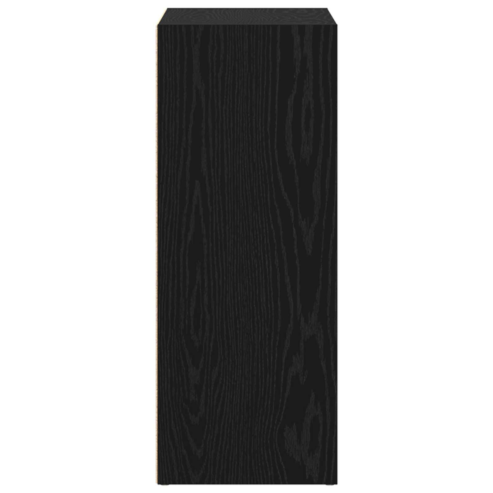 vidaXL Bookshelf 80 x 30 x 76.5 cm Engineered Wood Black Oak