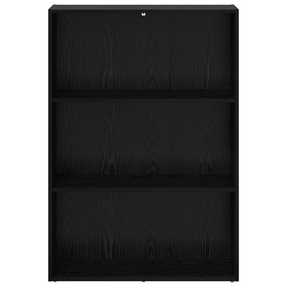vidaXL Bookshelf 80 x 30 x 114 cm Engineered Wood Black Oak