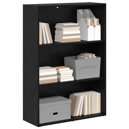 vidaXL Bookshelf 80 x 30 x 114 cm Engineered Wood Black Oak