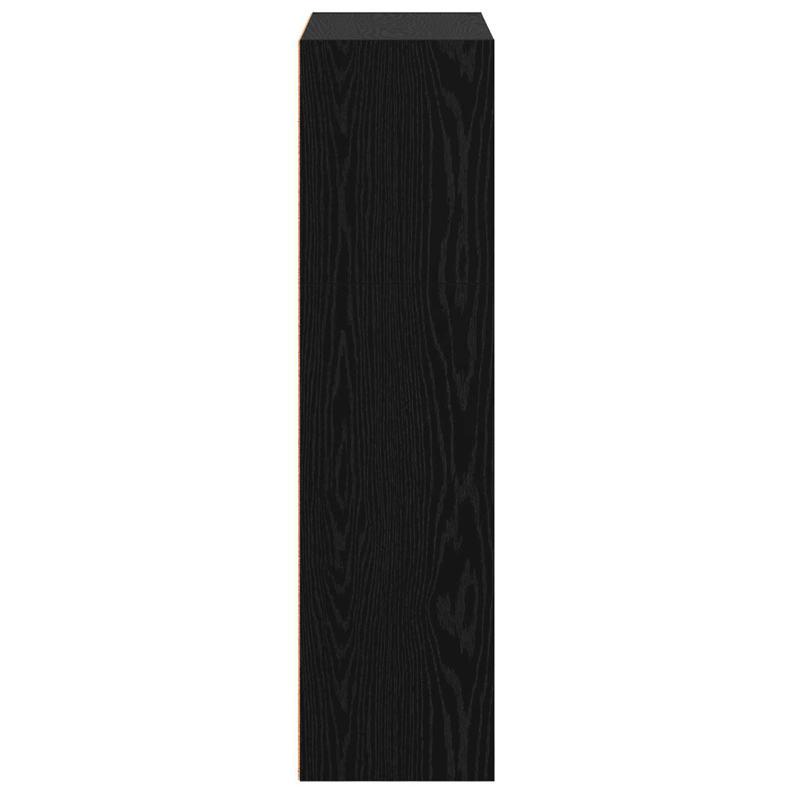 vidaXL Bookshelf 80 x 30 x 114 cm Engineered Wood Black Oak