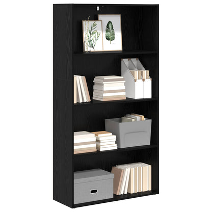vidaXL Freestanding Bookshelf 80 x 30 x 152 cm Engineered Wood - Black
