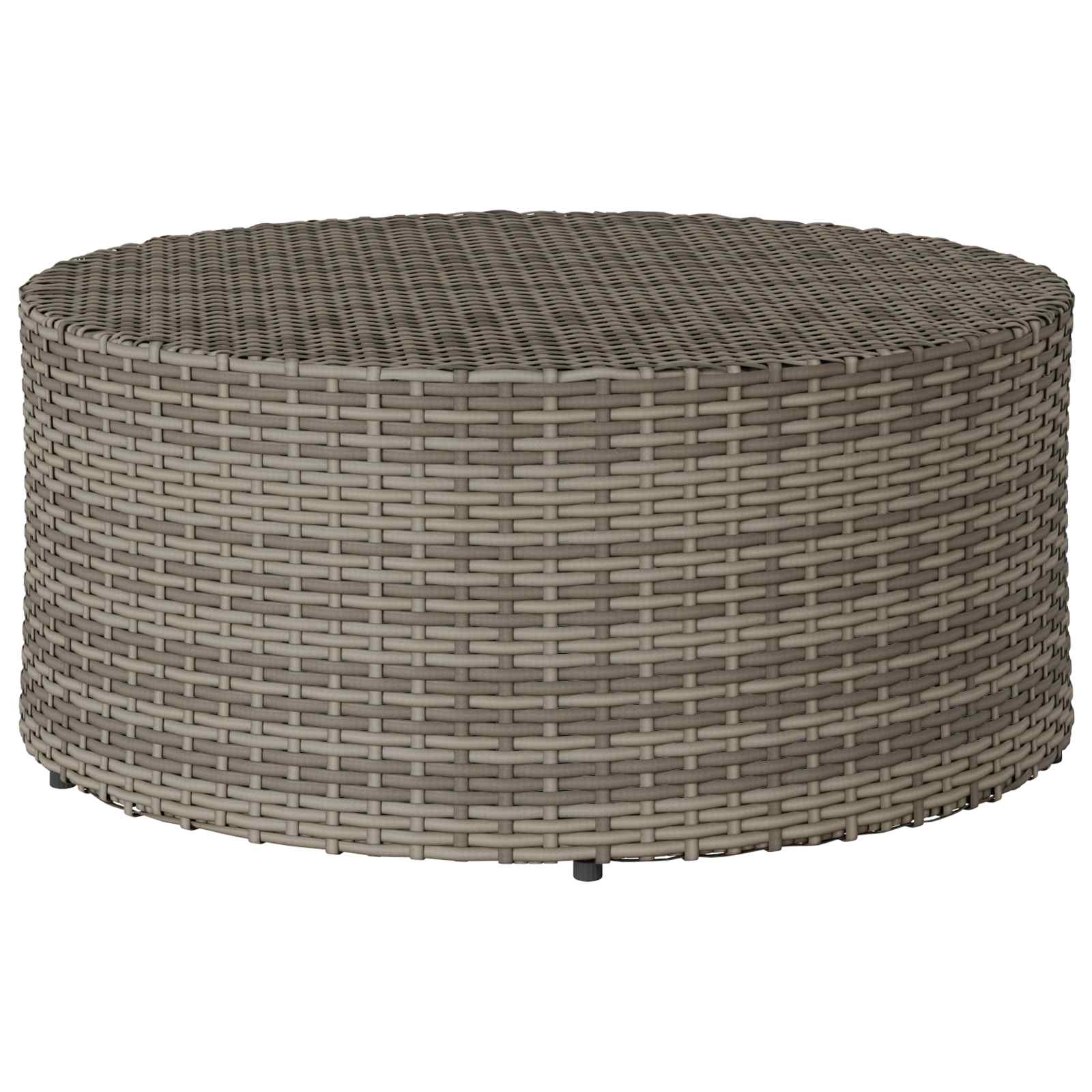vidaXL Outdoor Coffee Table Grey Ø 68 x 30 cm Poly Rattan