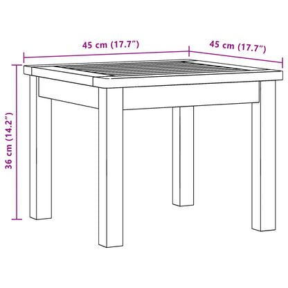 vidaXL Coffee Table Light Acacia 45 x 45 x 36 cm Solid Acacia Wood - Brown