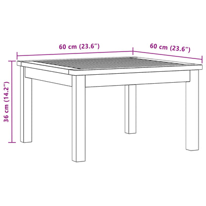 vidaXL Coffee Table Light Acacia 60 x 60 x 36 cm Solid Acacia Wood - Brown