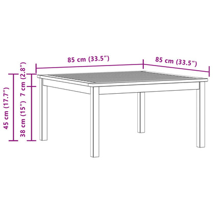 vidaXL Coffee Table Light Acacia 85 x 85 x 45 cm Solid Acacia Wood - Brown