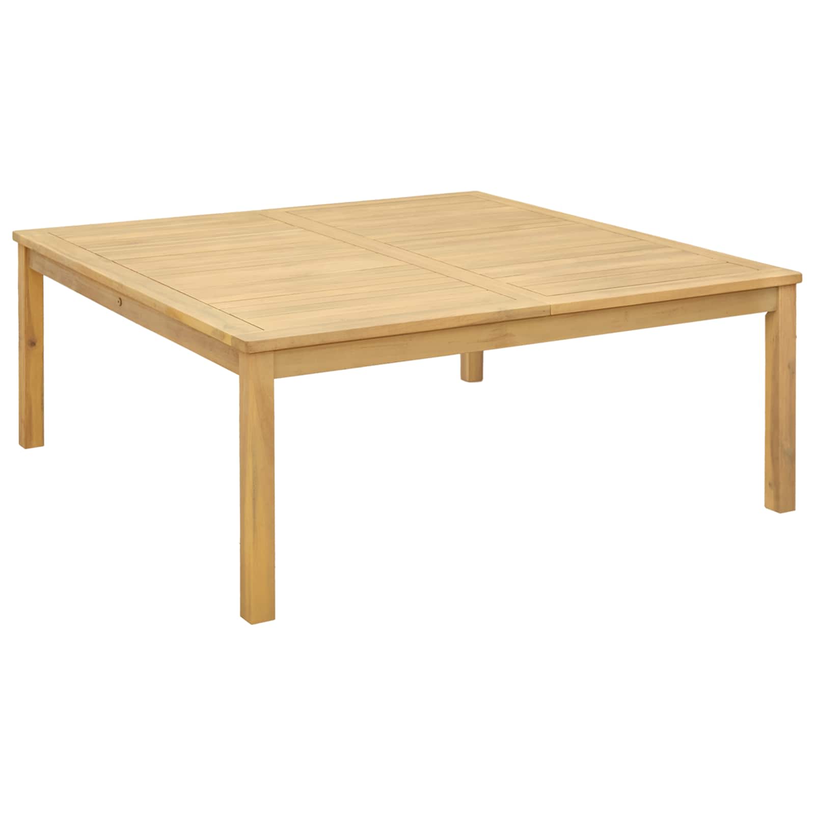 vidaXL Coffee Table Light Acacia 110 x 110 x 45 cm Solid Acacia Wood - Brown