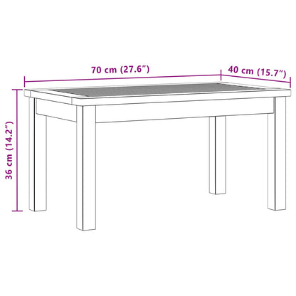 vidaXL Coffee Table Light Acacia 70 x 40 x 36 cm Solid Acacia Wood - Brown