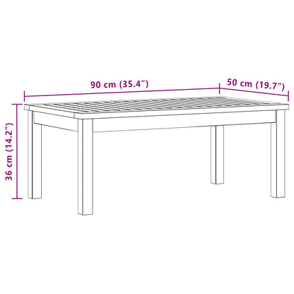 vidaXL Coffee Table Light Acacia 90 x 50 x 36 cm Solid Acacia Wood - Brown
