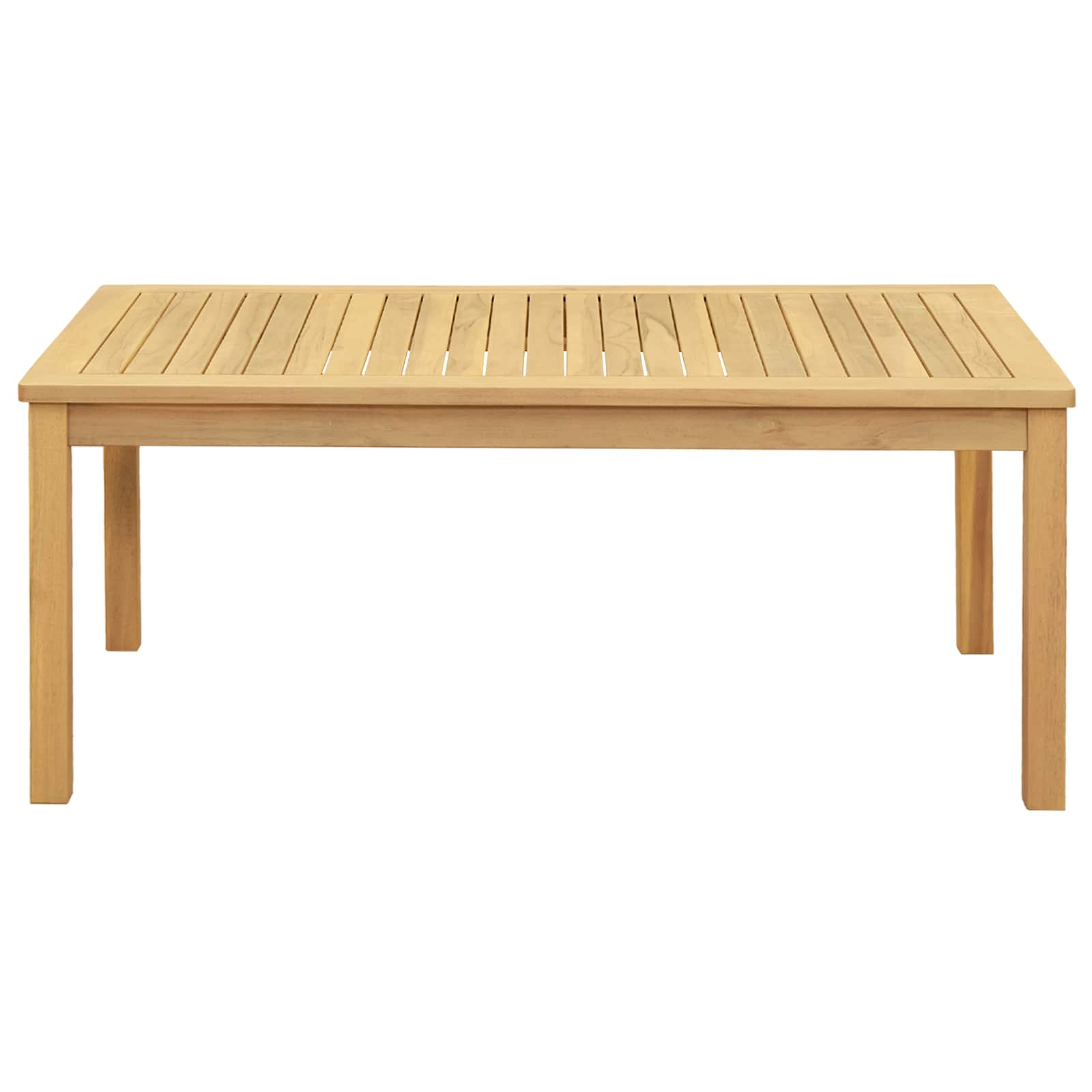 vidaXL Coffee Table Light Acacia 110 x 60 x 45 cm Solid Acacia Wood - Brown