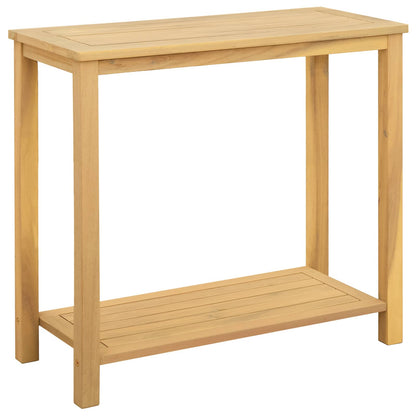 vidaXL Garden Console Table with Storage Light Acacia 80 x 35 x 75 cm - Brown