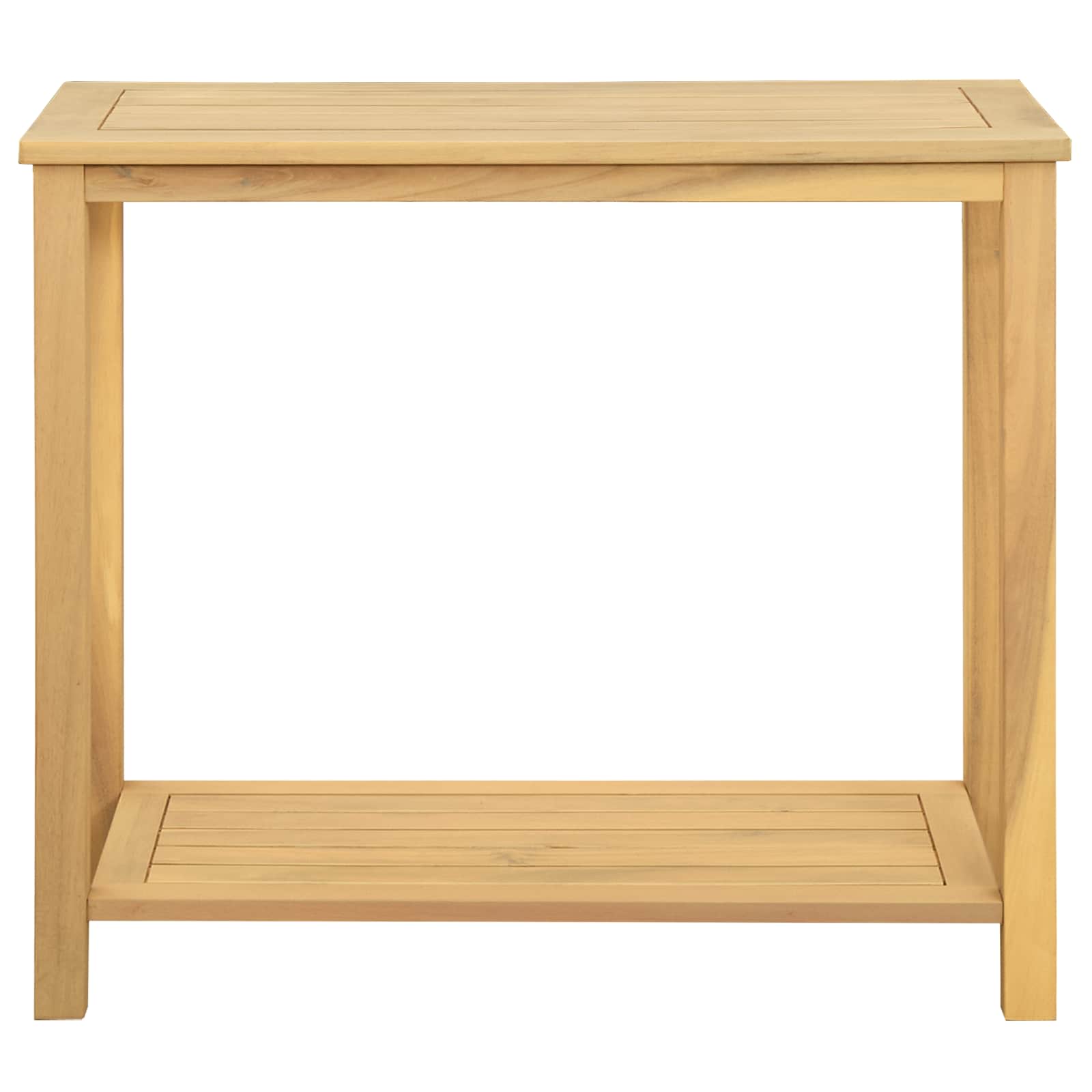 vidaXL Garden Console Table with Storage Light Acacia 80 x 35 x 75 cm - Brown