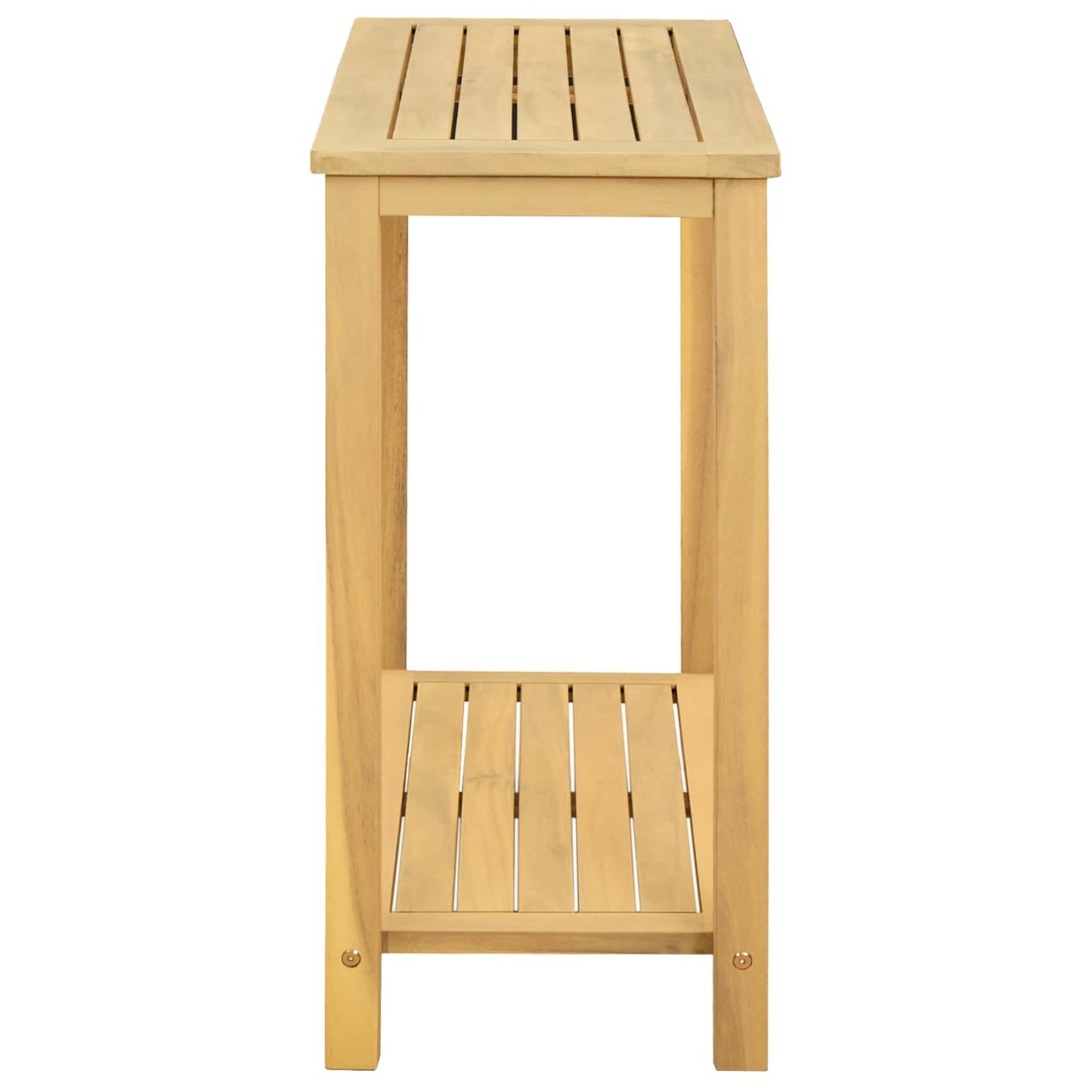 vidaXL Garden Console Table with Storage Light Acacia 80 x 35 x 75 cm - Brown
