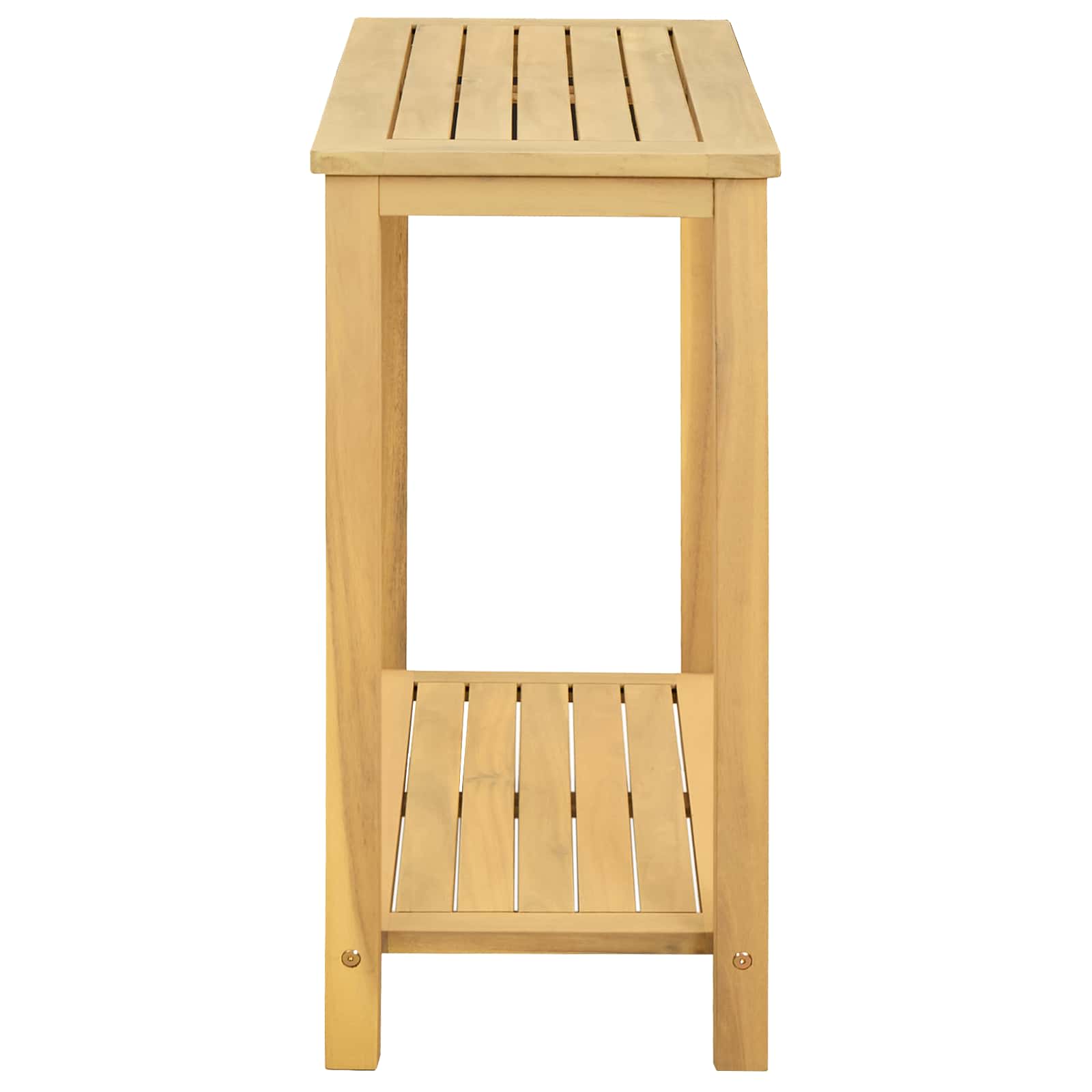 vidaXL Garden Console Table with Storage Light Acacia 80 x 35 x 75 cm - Brown