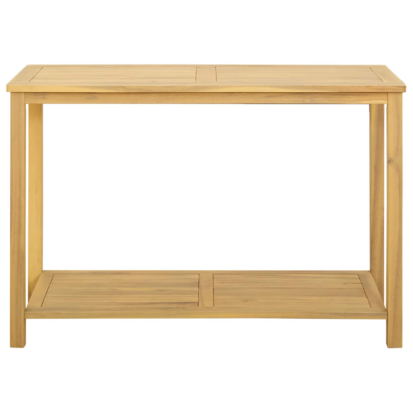 vidaXL Garden Console Table Light Acacia 110 x 40 x 75 cm - Brown