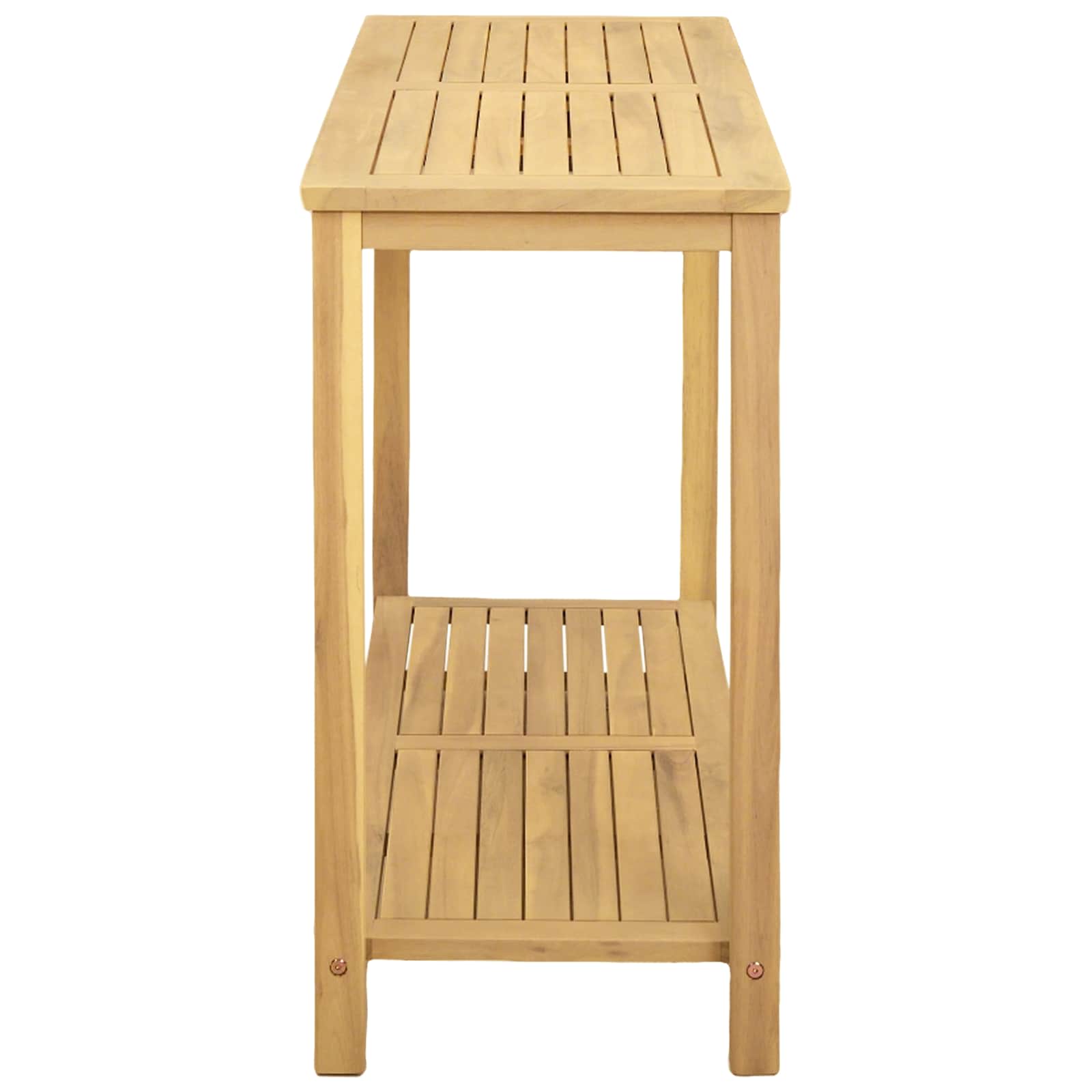 vidaXL Garden Console Table Light Acacia 110 x 40 x 75 cm - Brown