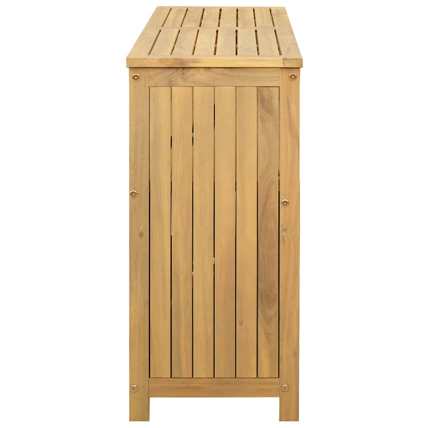 vidaXL Garden Console Table with Storage Light Acacia 110 x 35 x 75 cm