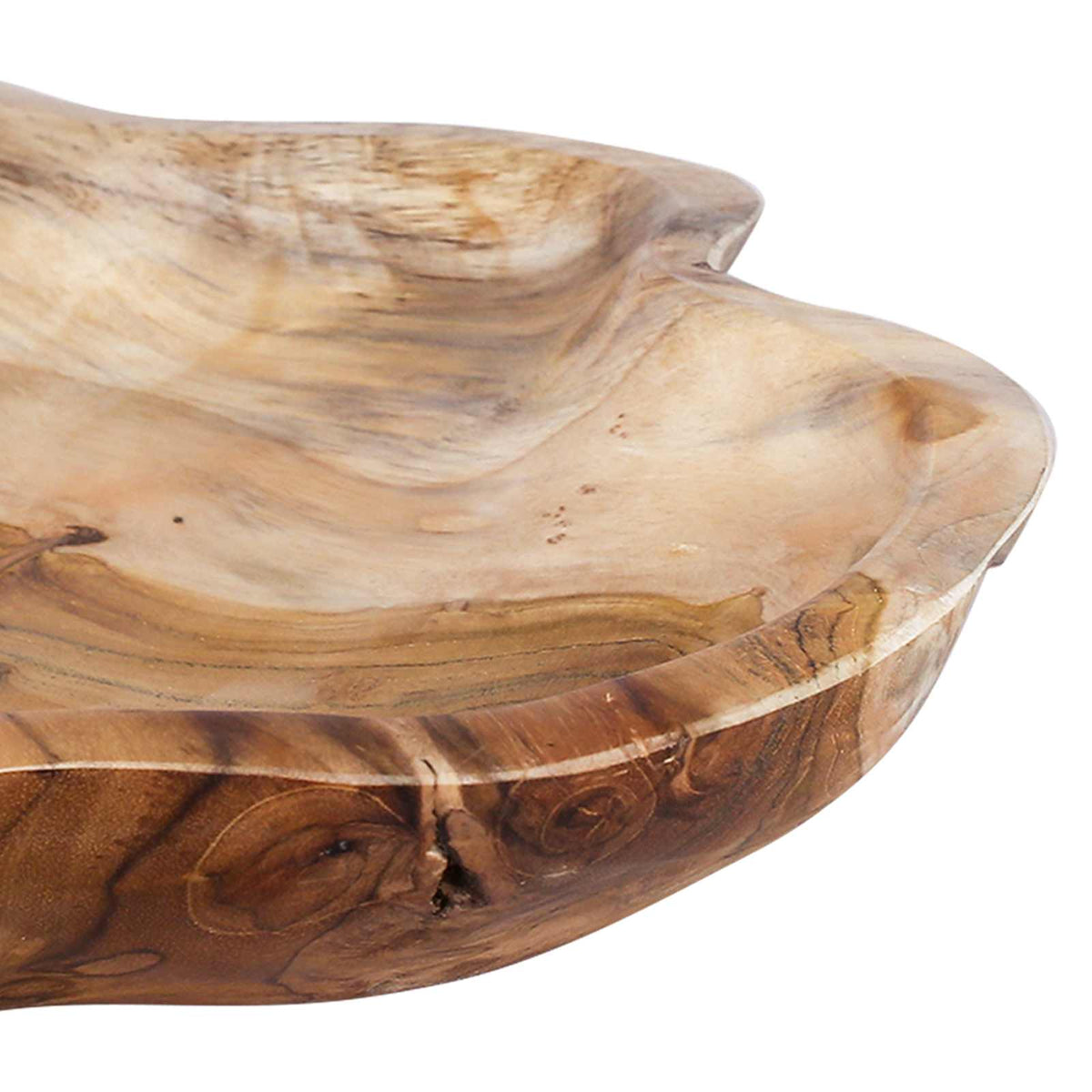 vidaXL Fruit Bowl JEPARA Ø 30 cm Teak Brown Solid Teak Wood