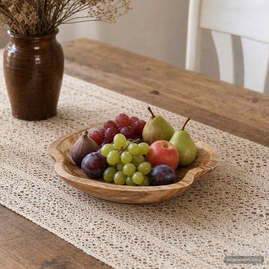 vidaXL Fruit Bowl JEPARA Ø 30 cm Teak Brown Solid Teak Wood