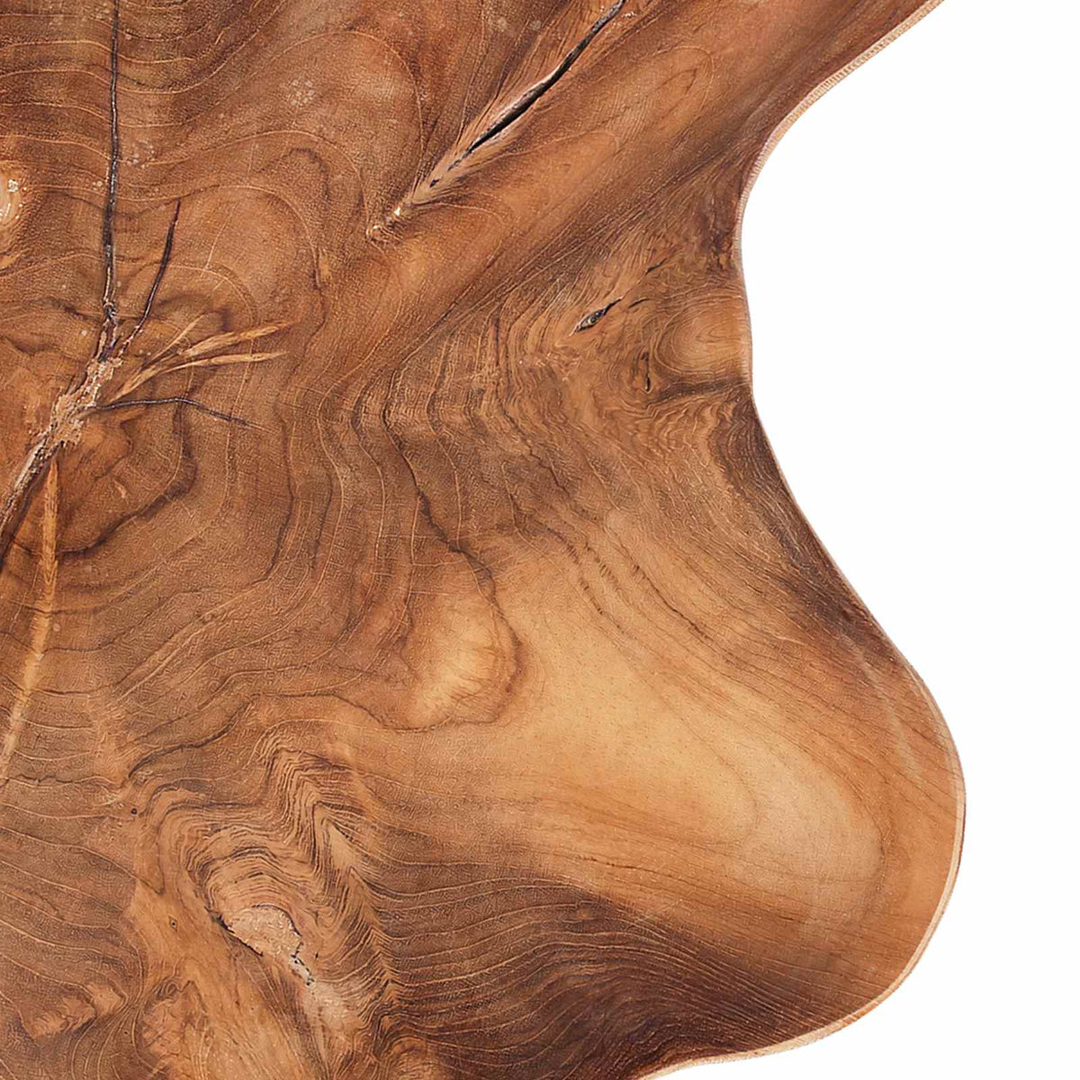 vidaXL Fruit Bowl JEPARA Ø 40 cm Teak Brown Solid Teak Wood
