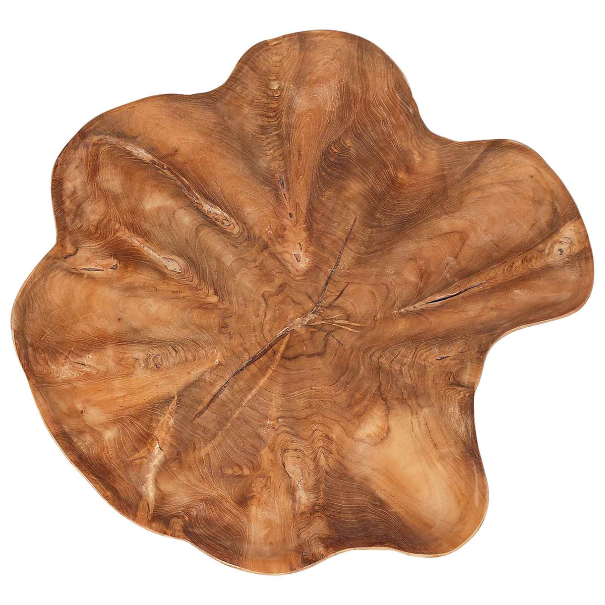 vidaXL Fruit Bowl JEPARA Ø 40 cm Teak Brown Solid Teak Wood