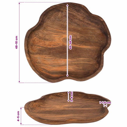 vidaXL Fruit Bowl JEPARA Ø 50 cm Teak Brown Solid Teak Wood