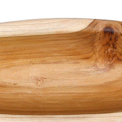 vidaXL Fruit Bowl JEPARA Teak Brown 46 x 16 x 11 cm