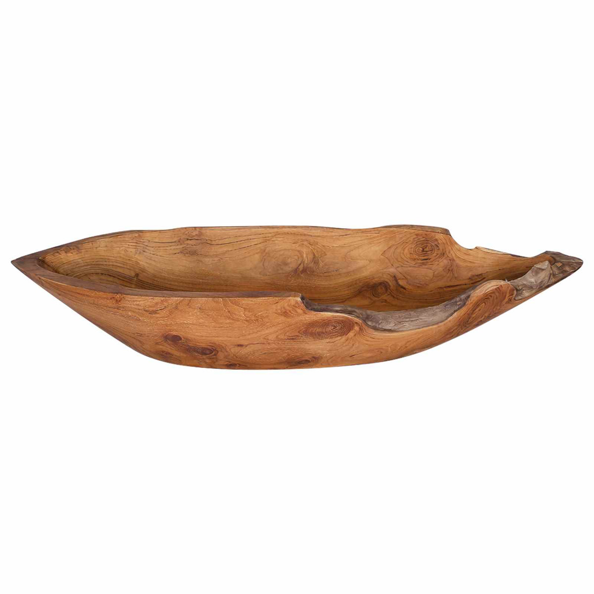 vidaXL Fruit Bowl JEPARA Teak Brown 61 x 21 x 11 cm
