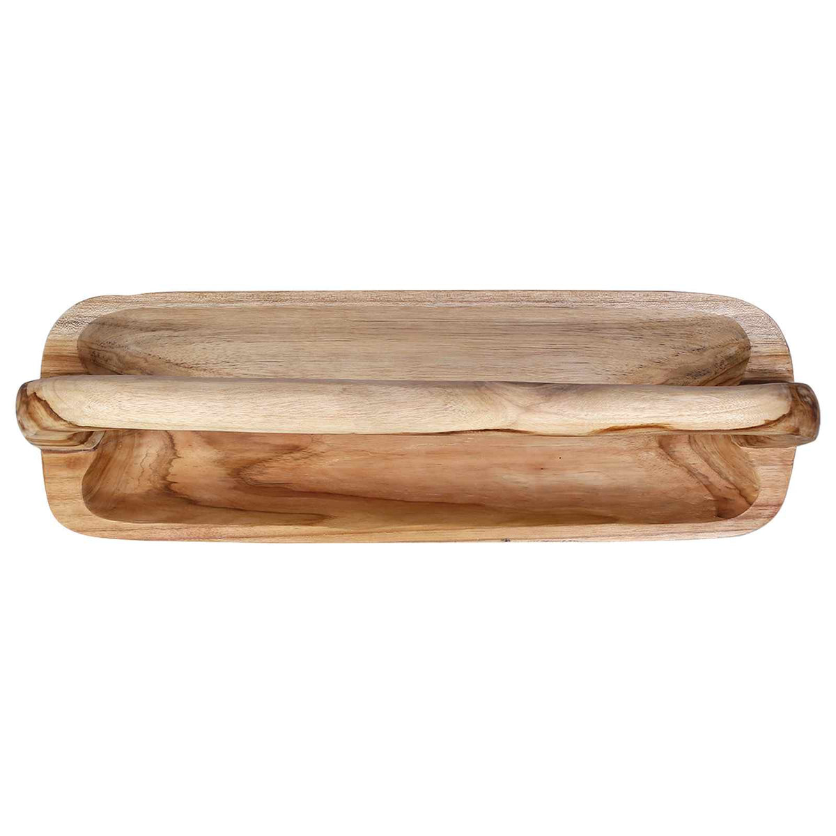 vidaXL Fruit Bowl JEPARA Teak Brown 61 x 21 x 21 cm