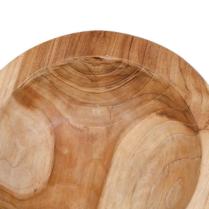 vidaXL Fruit Bowl JEPARA 2 pcs Teak Brown Solid Teak Wood - 26 cm