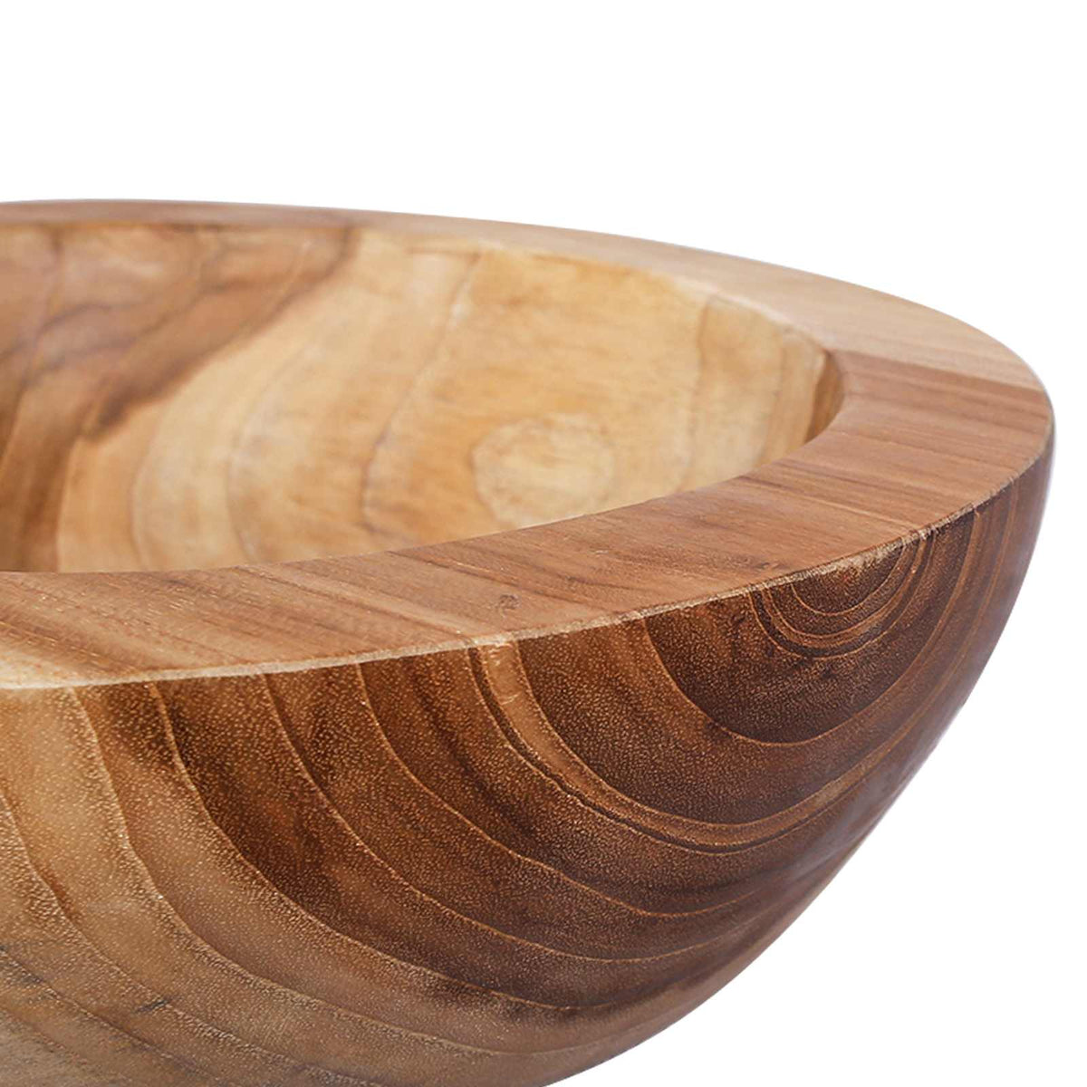vidaXL Fruit Bowl JEPARA 2 pcs Teak Brown Solid Teak Wood - 26 cm