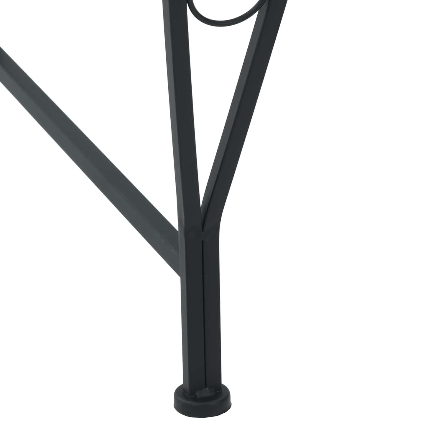 vidaXL Tree Bench 8-Seater Ø 160 x 44 cm Steel Black Round