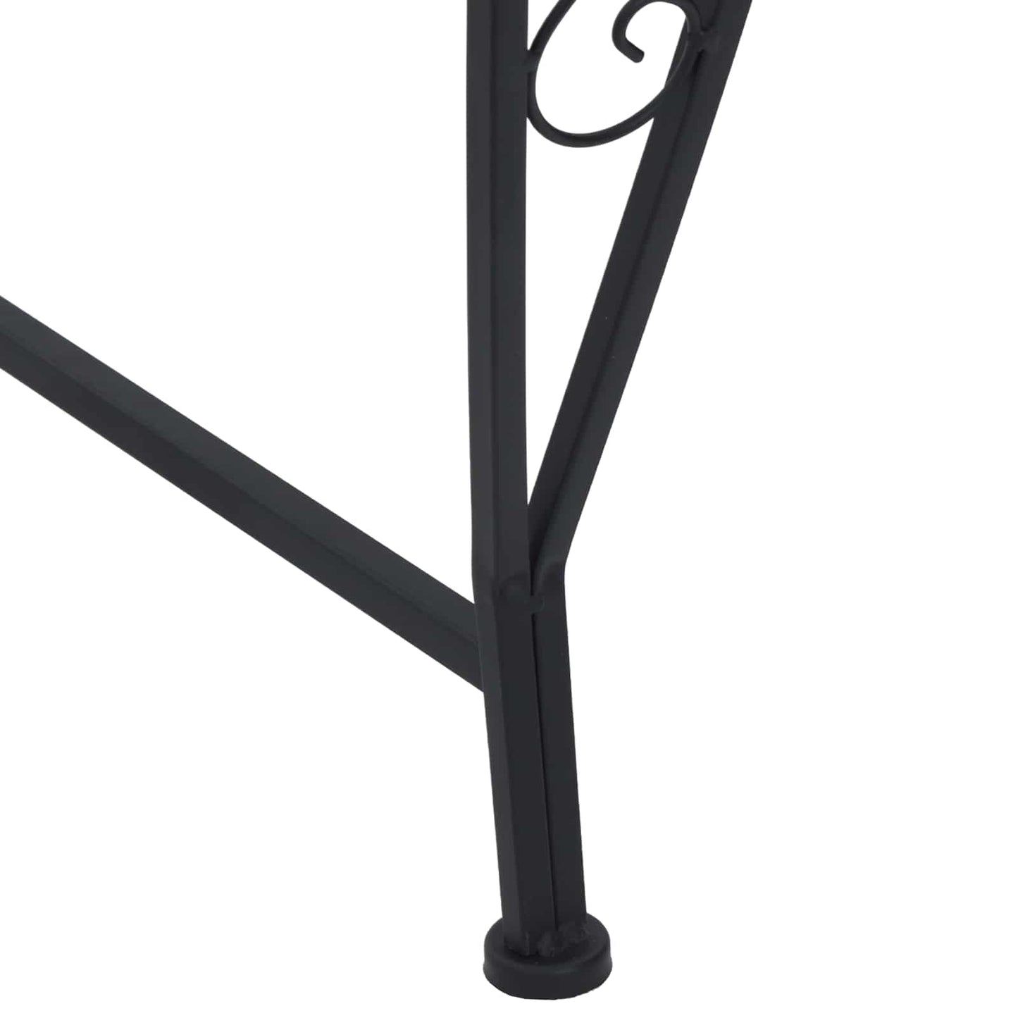 vidaXL Tree Bench 4-Seater 160 x 80 x 44 cm Steel Black Half-round