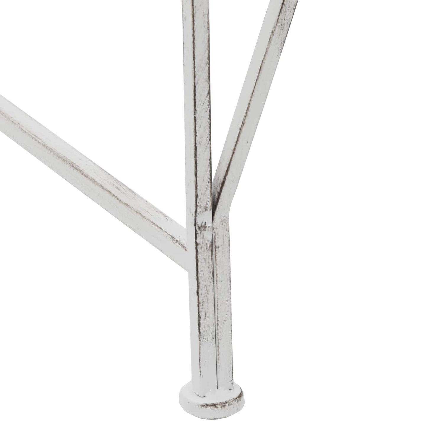 vidaXL Tree Bench 4-Seater 160 x 80 x 44 cm Steel Antique White