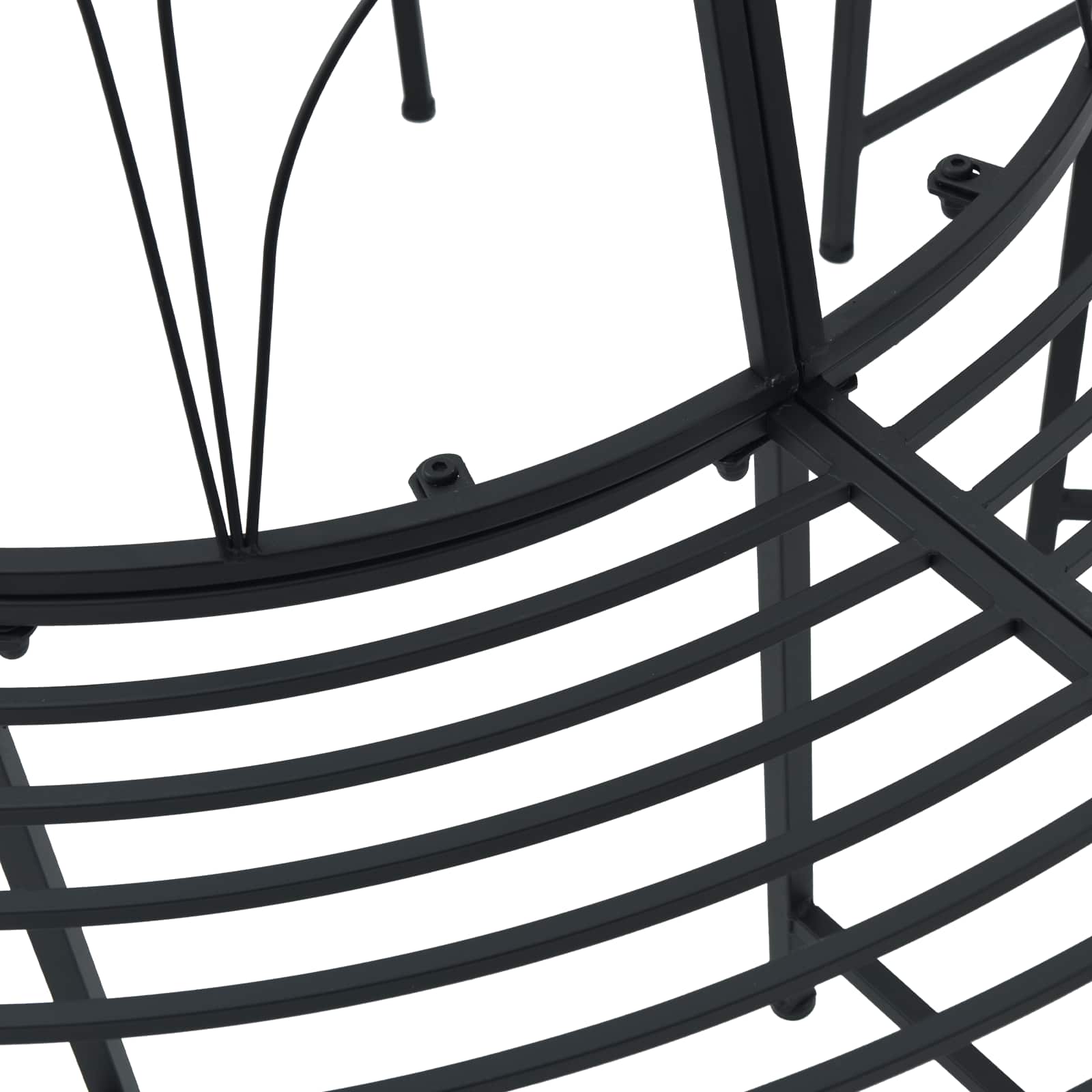 vidaXL Tree Bench 8-Seater Ø 160 x 89 cm Steel Black Round