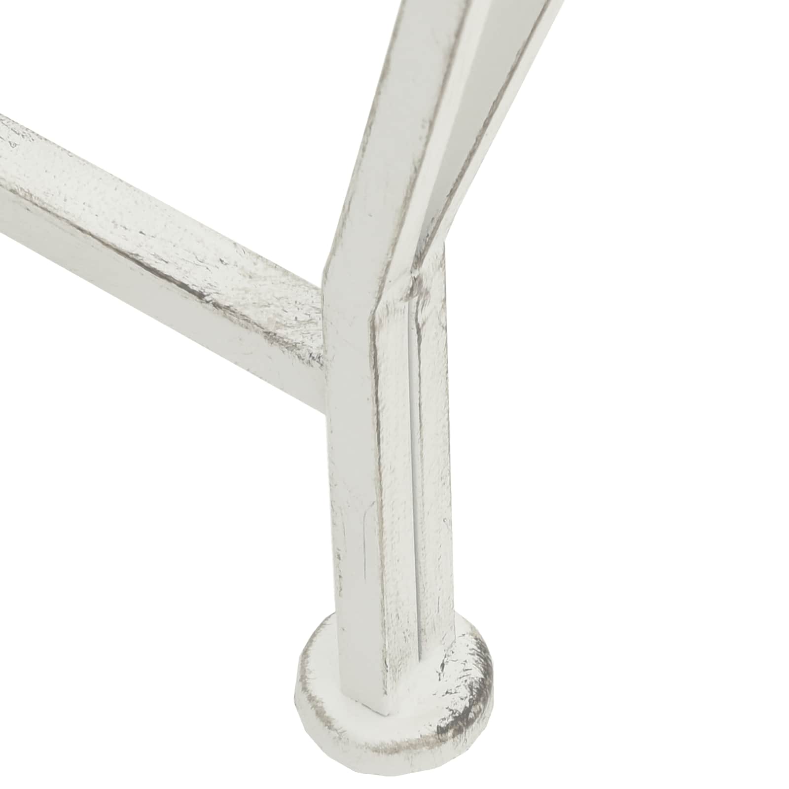 vidaXL Tree Bench 8-Seater Ø 160 x 89 cm Steel Antique White Round - 31046