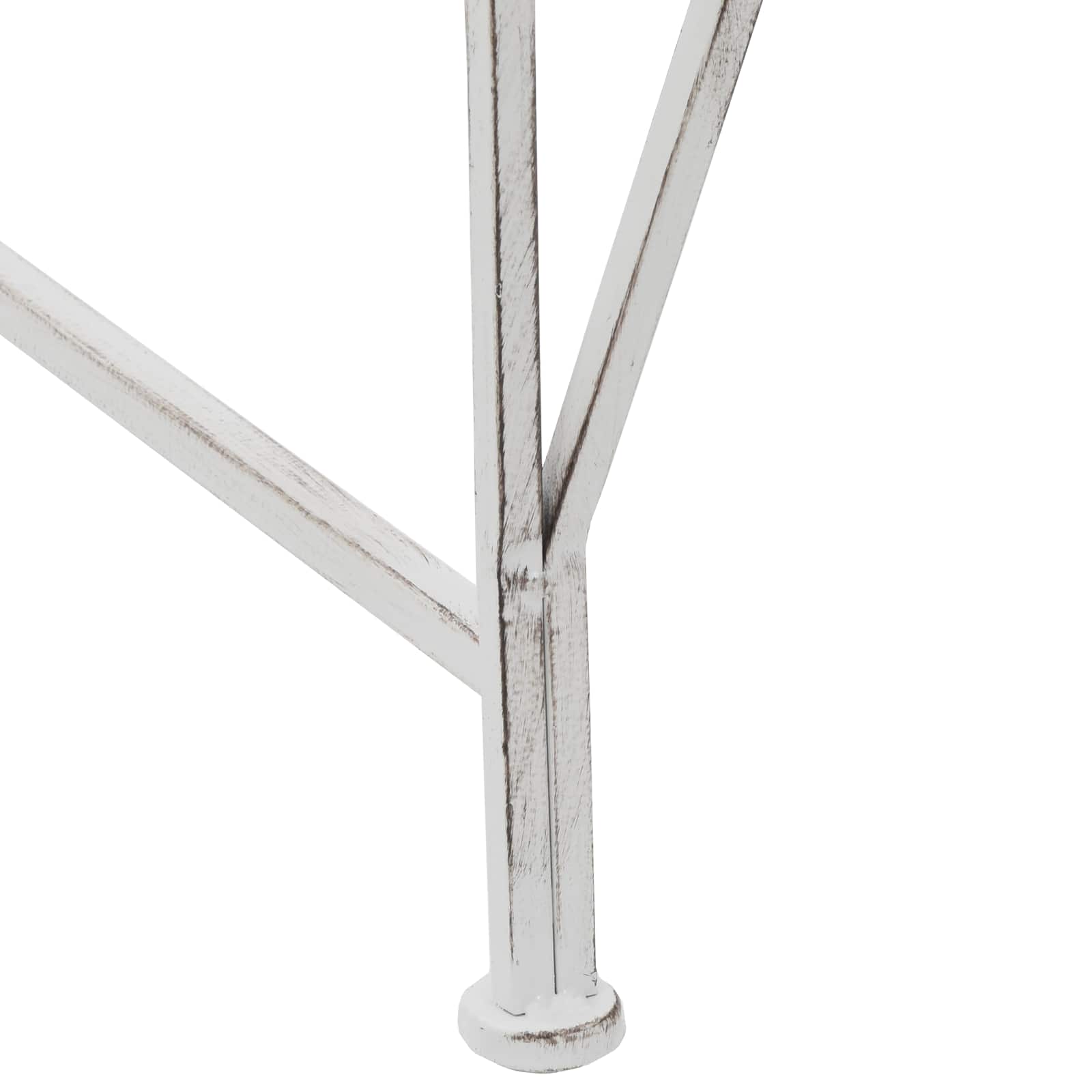 vidaXL Tree Bench 4-Seater 160 x 80 x 89 cm Steel Antique White - 31598